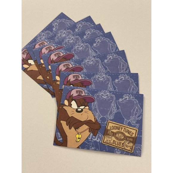 Vintage Looney Tunes Blues Taz Tasmanian Devil Set Of 6 G7 - Picture 1 of 4